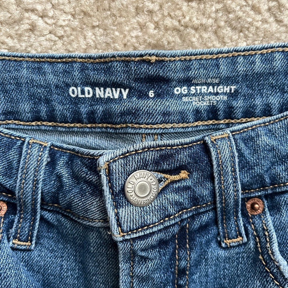 Old Navy OG Straight High Rise Denim Shorts Size 6 - Picture 5 of 6